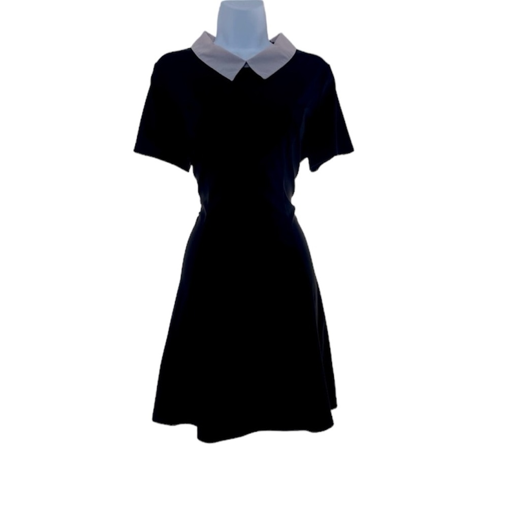 Allegra Black dress with White Collar